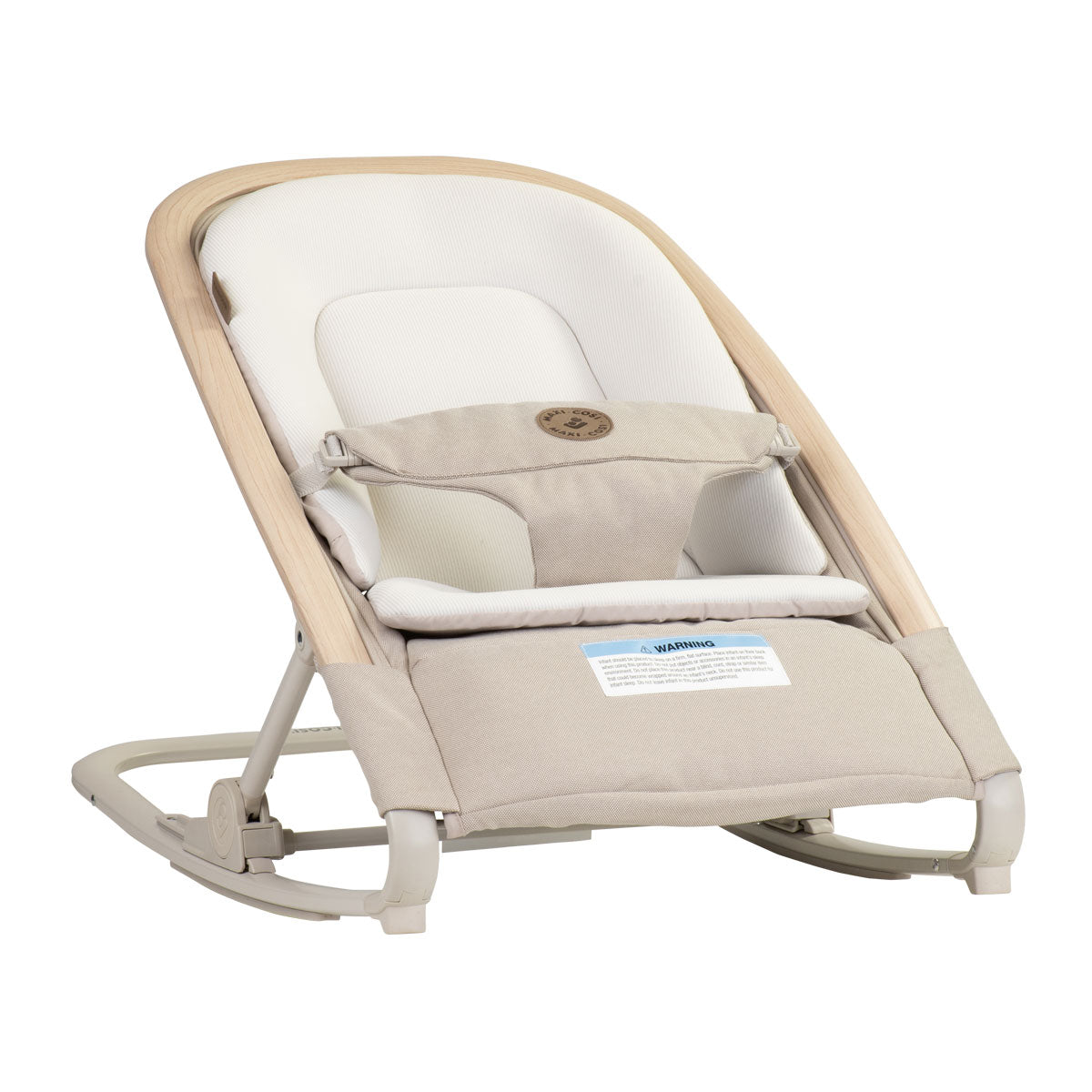 Beige baby bouncer