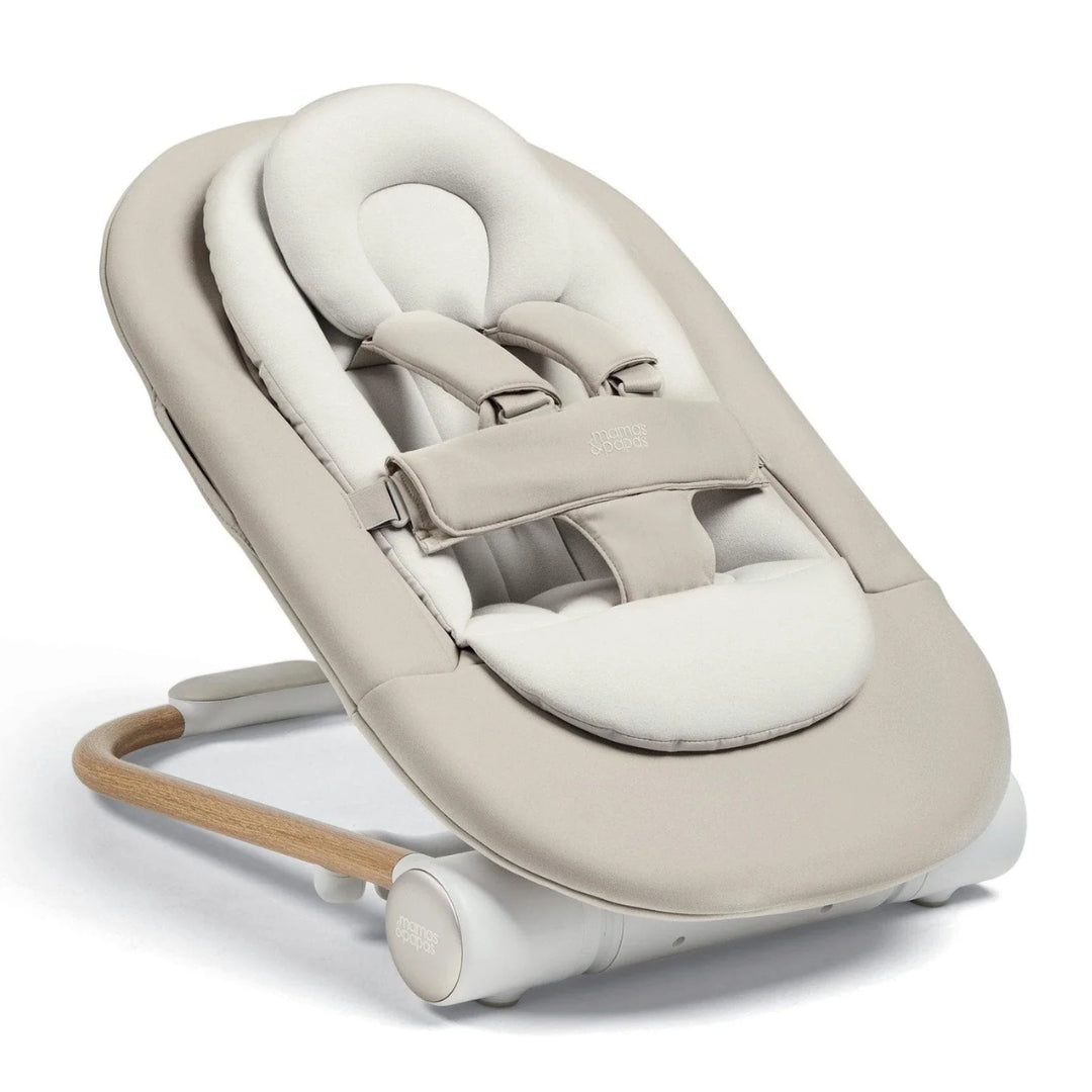 Mamas & Papas Eno Highchair, Bouncer and Cushion Bundle Cashmere