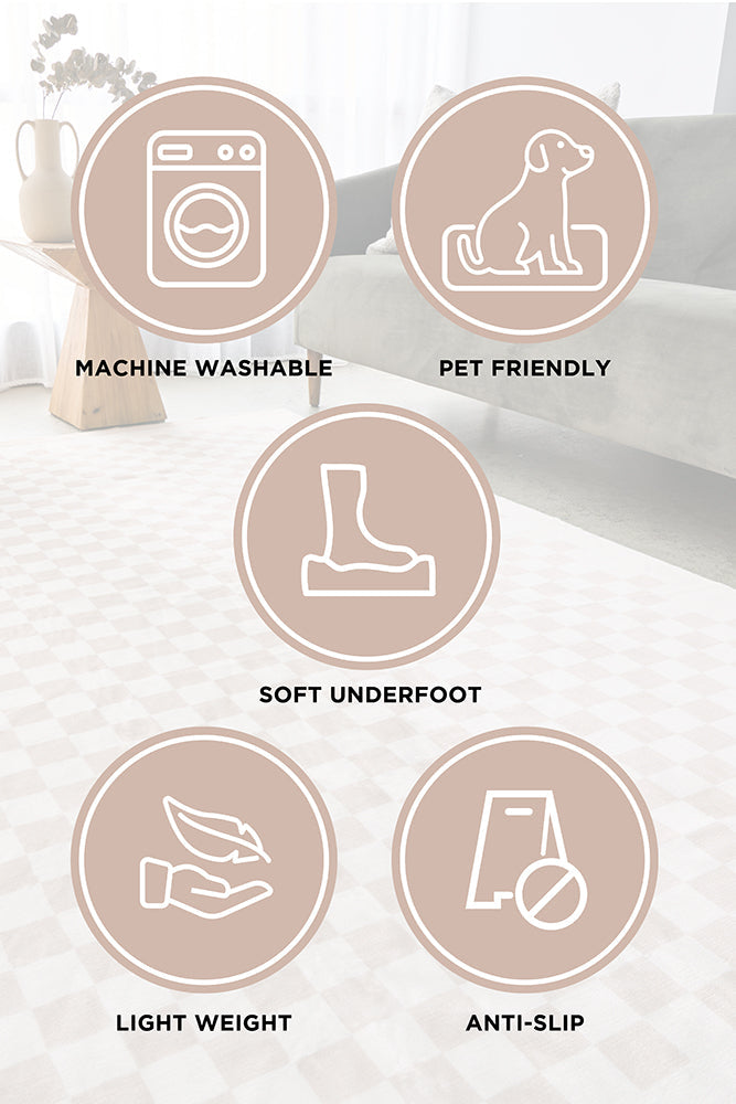 Sybaki Everly Curl Natural Washable Rug