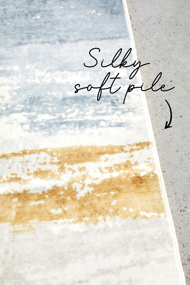 Sybaki Everly Myle Blue Washable Rug