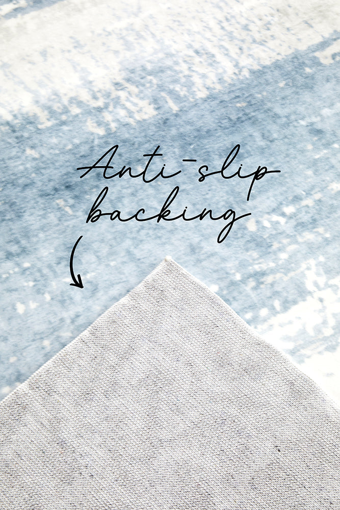 Sybaki Everly Myle Blue Washable Rug