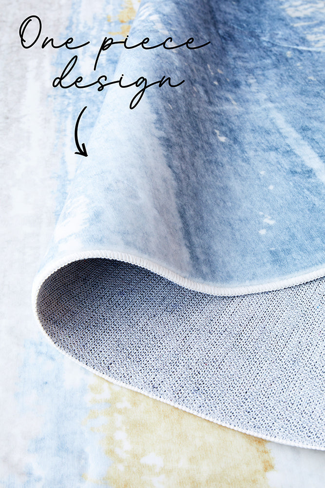 Sybaki Everly Myle Blue Washable Rug