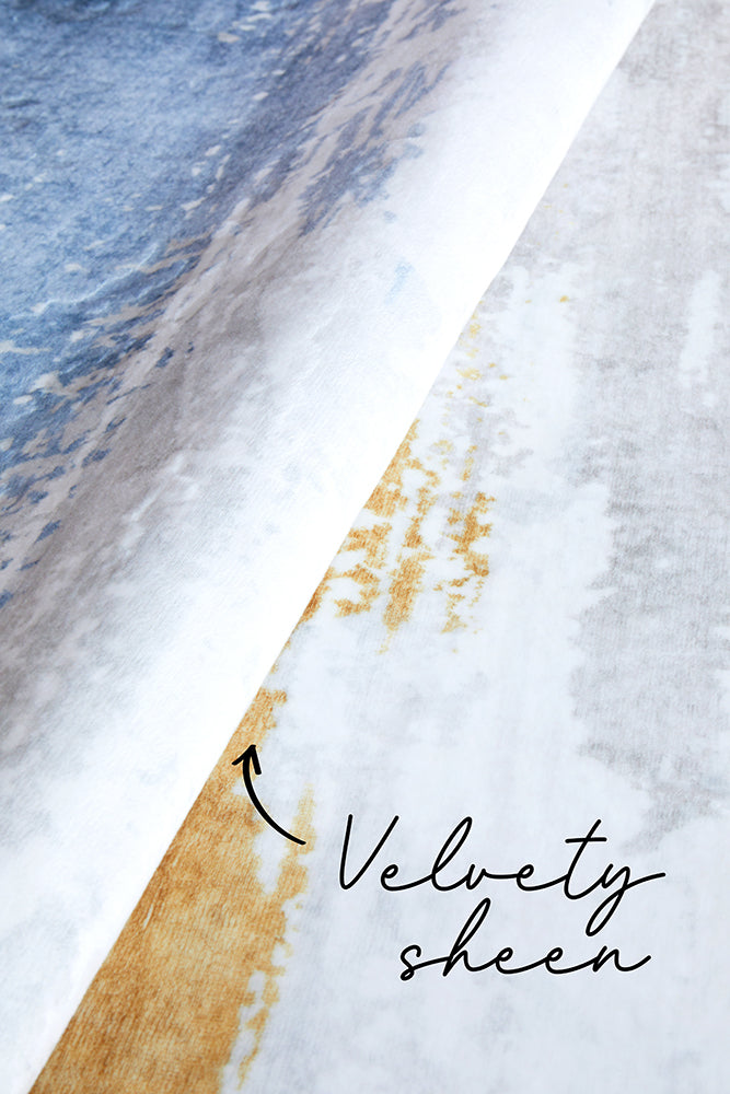 Sybaki Everly Myle Blue Washable Rug