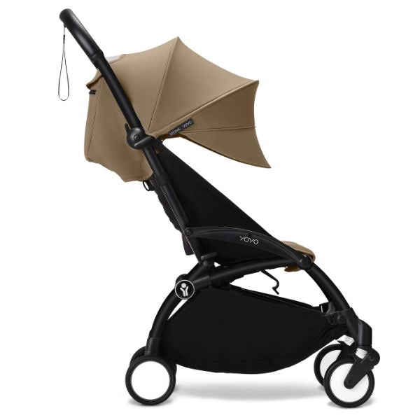 Stokke® YOYO3 Stroller Black Frame with Toffee Colour Pack & Toffee Newborn Pack