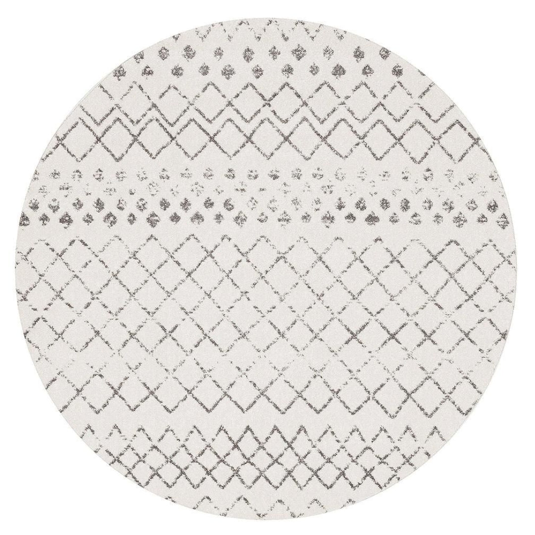 Sybaki Delilah White Round Rug