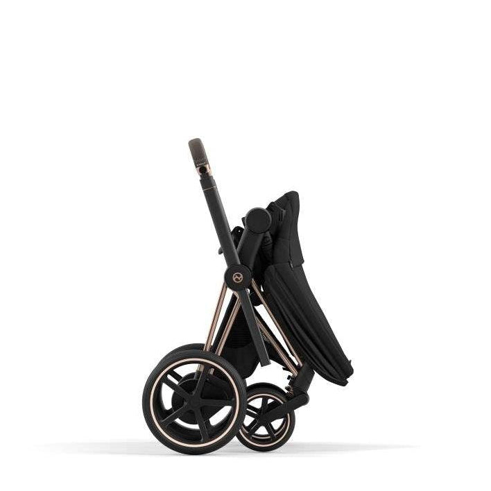 Cybex Priam Pram with Rose Gold Chassis & Sepia Black Seat V26
