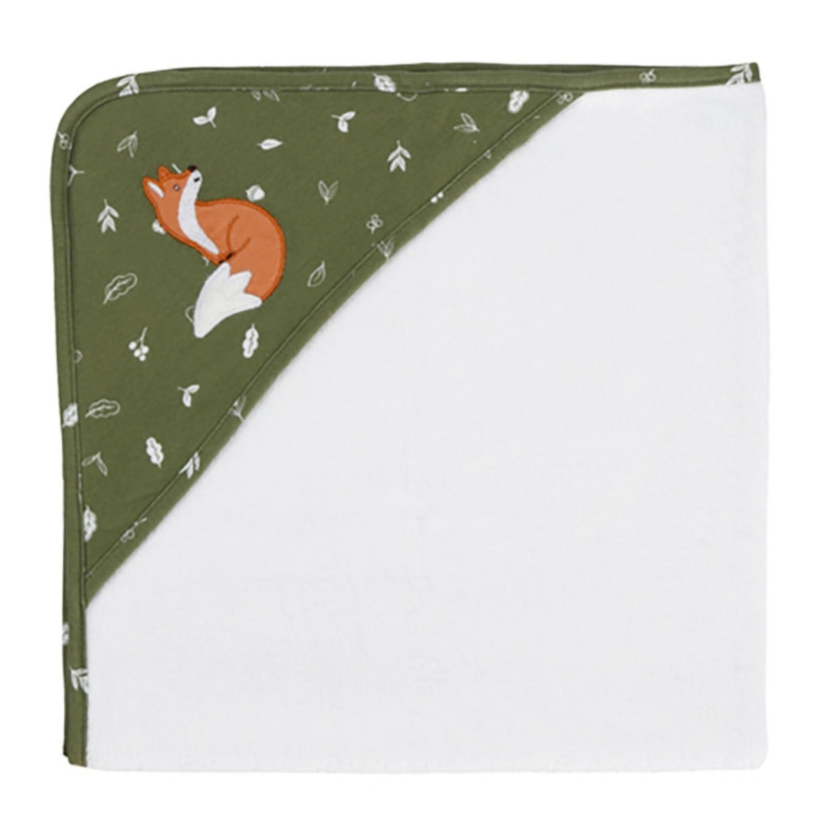 Living Textiles Organic Cotton Hooded Towel Fox & Friends