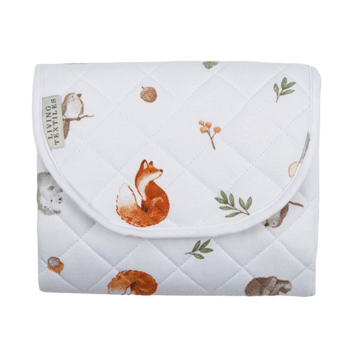 Living Textiles Foldable Waterproof Travel Change Mat Fox & Friends