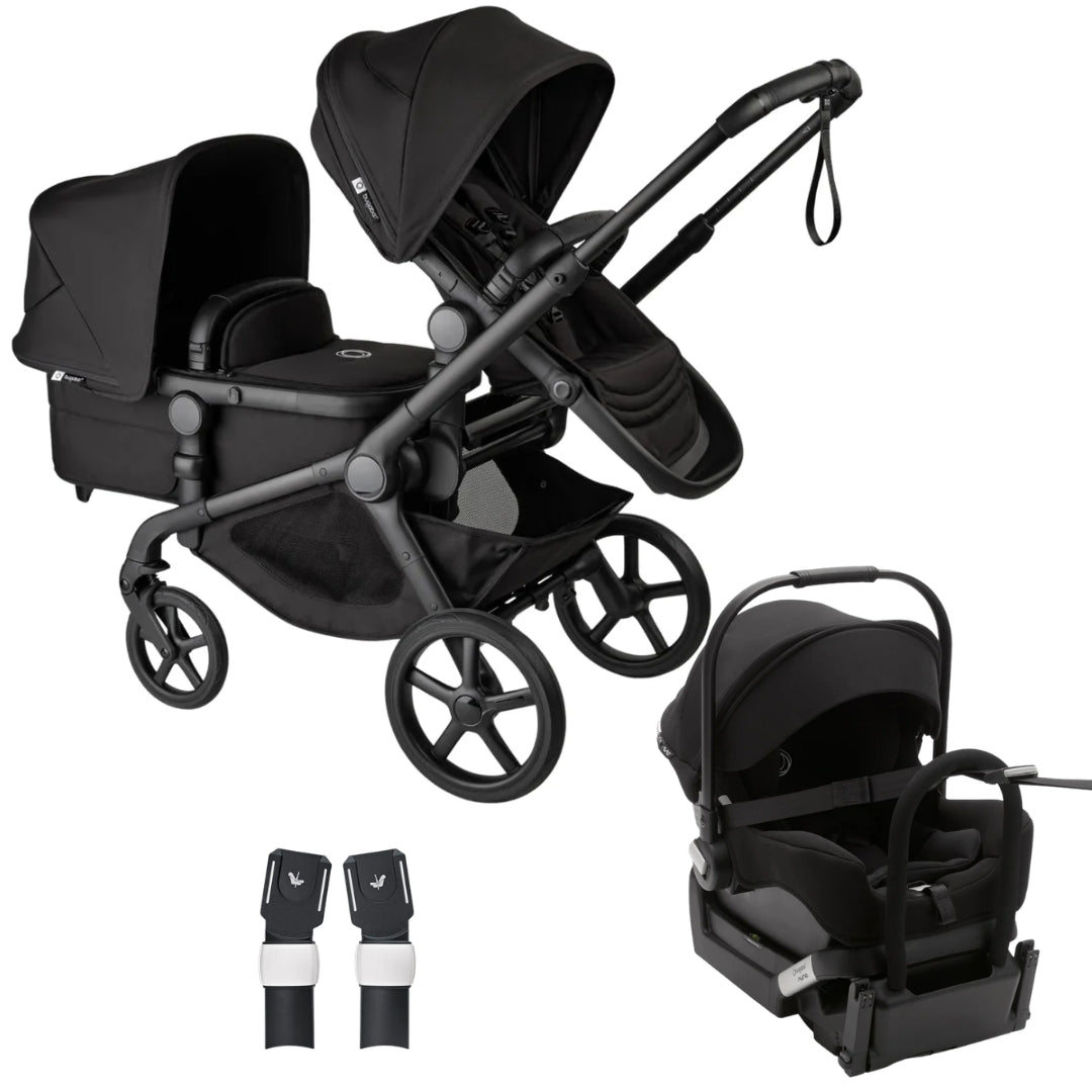 Bugaboo Kangaroo Double Stroller (Includes Sibling Seat) + Turtle Capsule & Adaptors