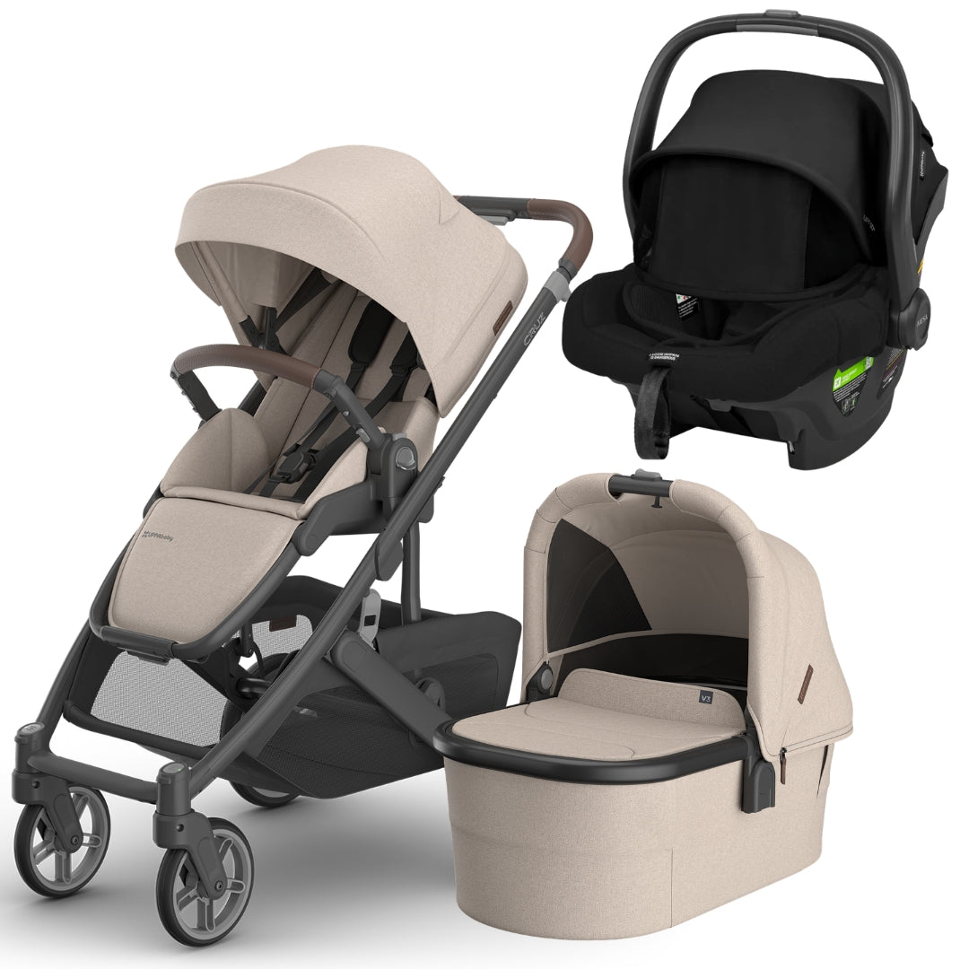 UPPAbaby Cruz V3 Stroller + Bassinet + Mesa Car Capsule Bundle