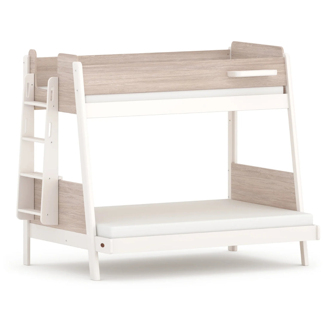 Boori Kids Natty Maxi Bunk Bed with Ladder v24 Barley White/Oak