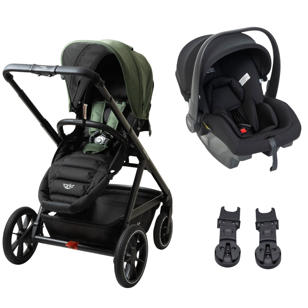 Valco Baby Ark Stroller TRAVEL SYSTEM (Includes Britax B-POD Lite Capsule & Adaptors) with Matching Caddy