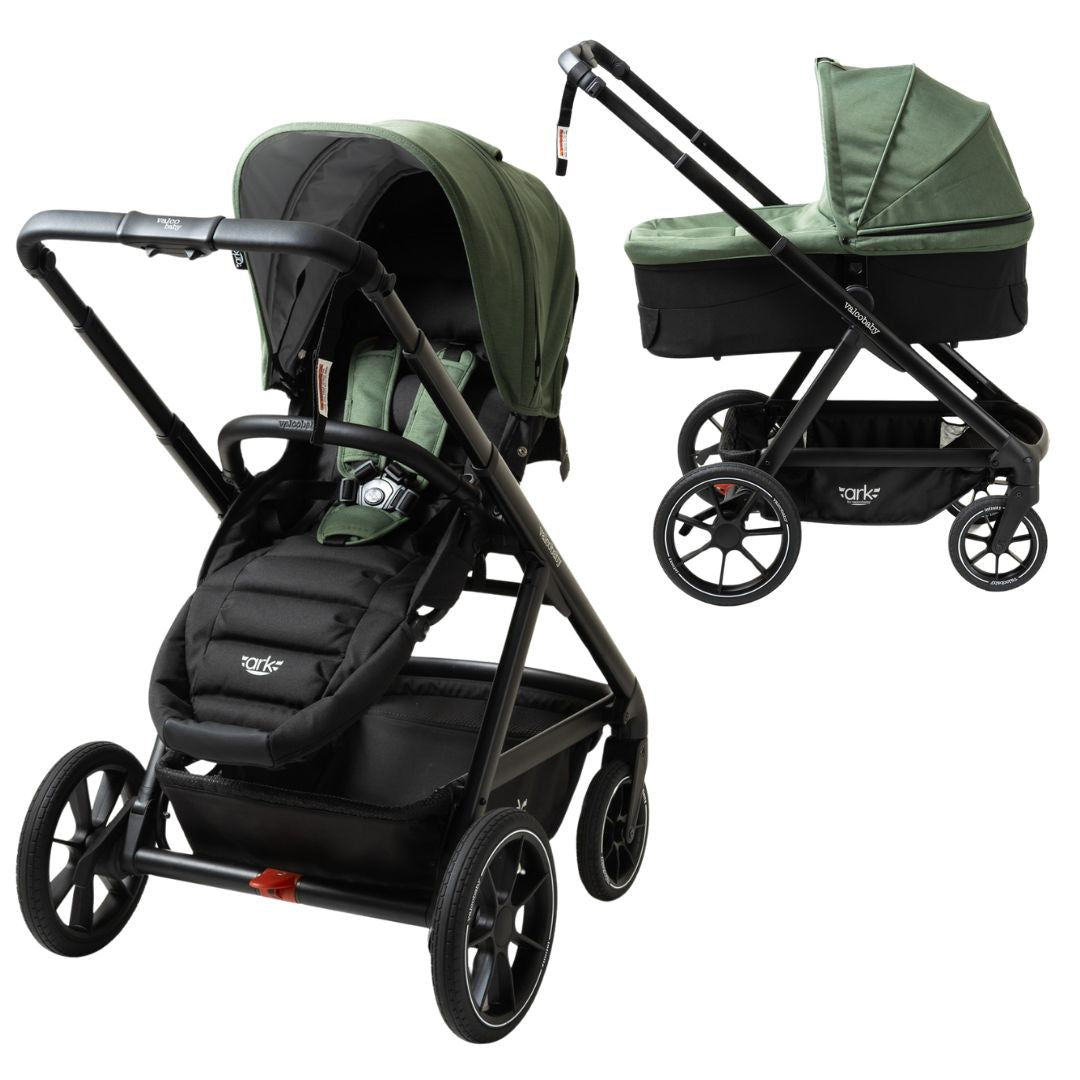 Valco Baby Ark Stroller with Bassinet and Matching Caddy