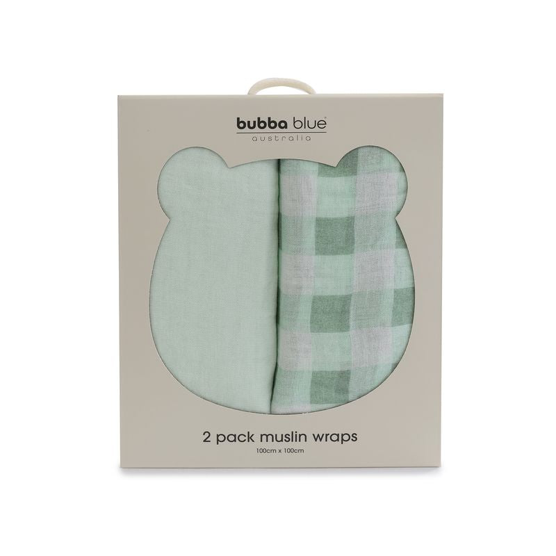 Bubba Blue Sundae Muslin Wraps 2pk