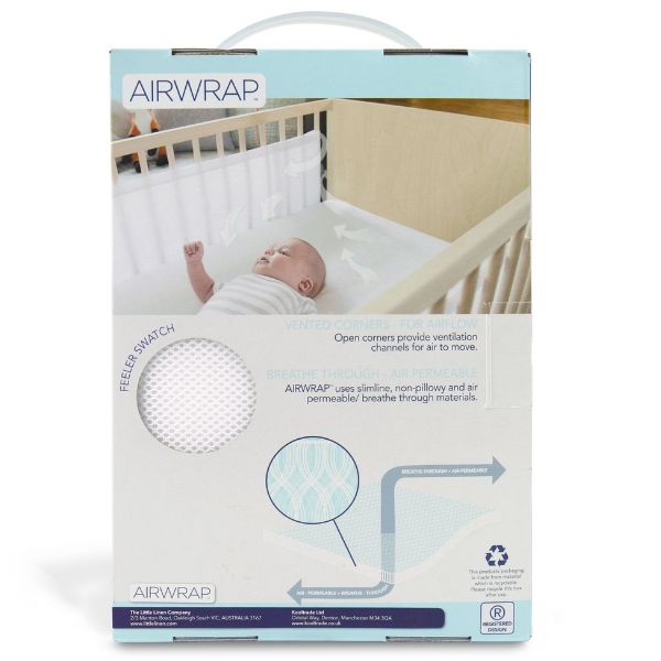 Airwrap Cot Liner Mesh 2 Sides White