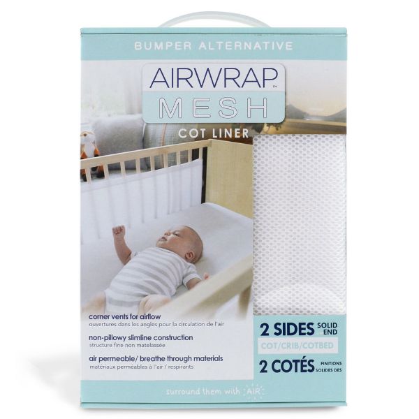 Airwrap Cot Liner Mesh 2 Sides White