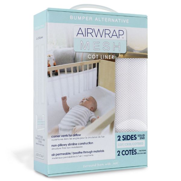 Airwrap Cot Liner Mesh 2 Sides White