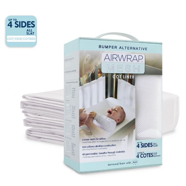 Airwrap Cot Liner Mesh 4 Sides White