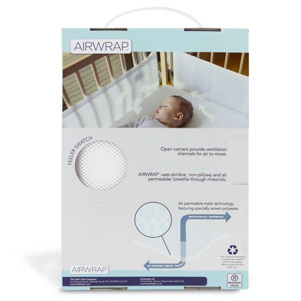 Airwrap Cot Liner Mesh 4 Sides White