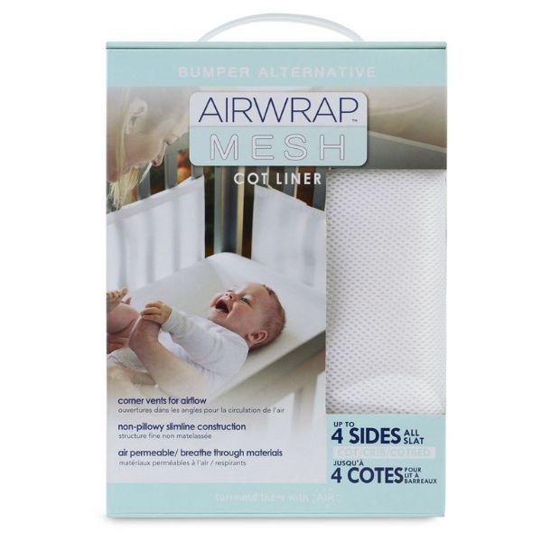 Airwrap Cot Liner Mesh 4 Sides White