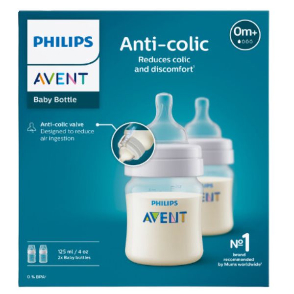 Avent Anti-Colic Baby Bottles 125ml 2pk