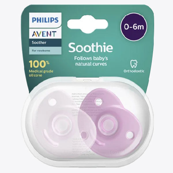 Avent Soothie 0-6m Pink 2pk