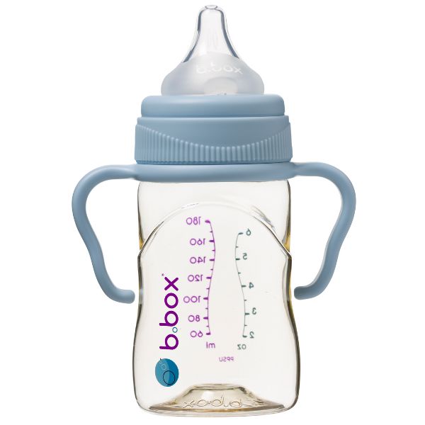 b.box Baby Bottle Handles Lullaby Blue