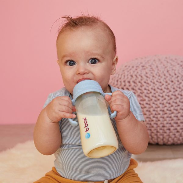 b.box Baby Bottle Handles Lullaby Blue