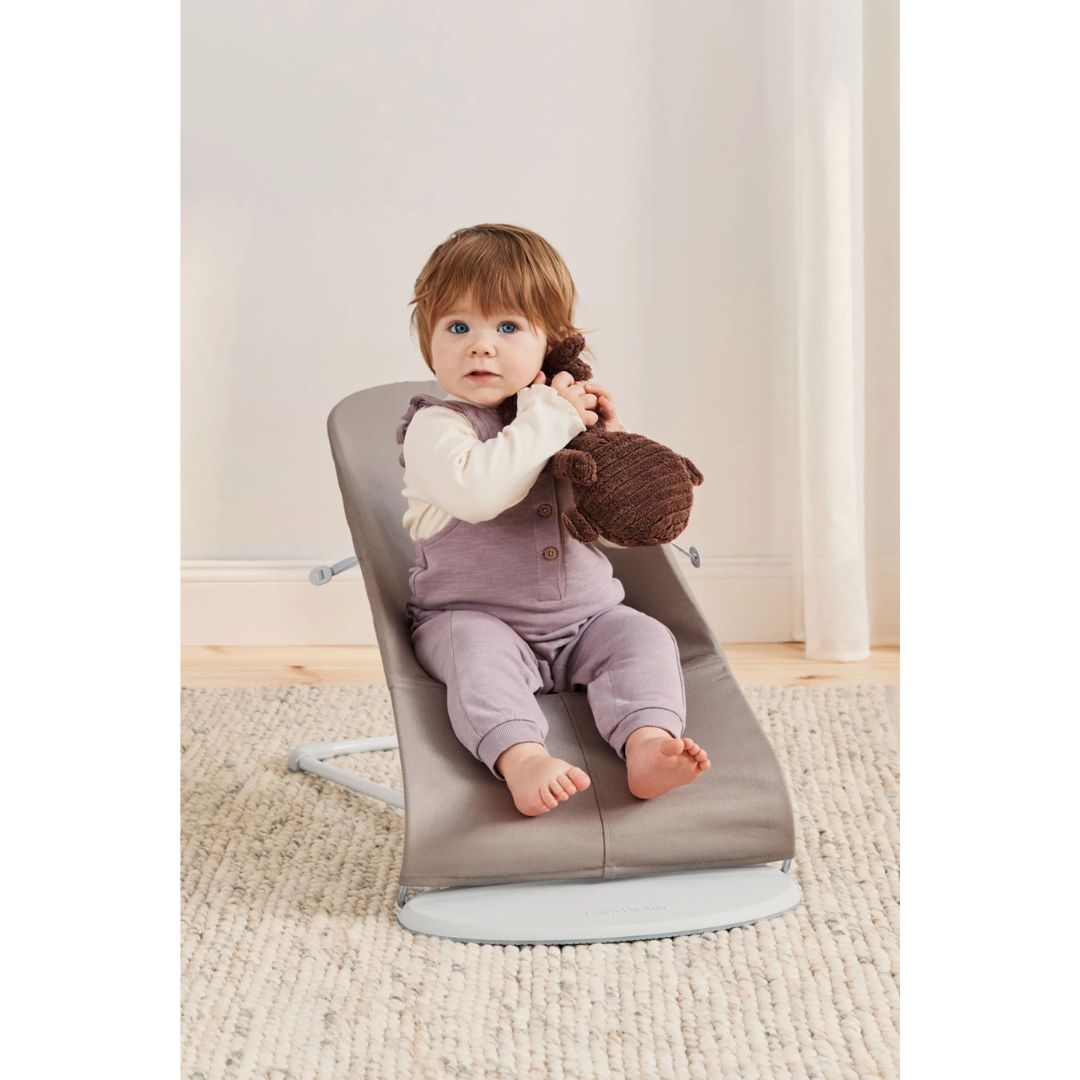 BabyBjorn Bouncer Bliss Woven Petal Quilt Sand Grey