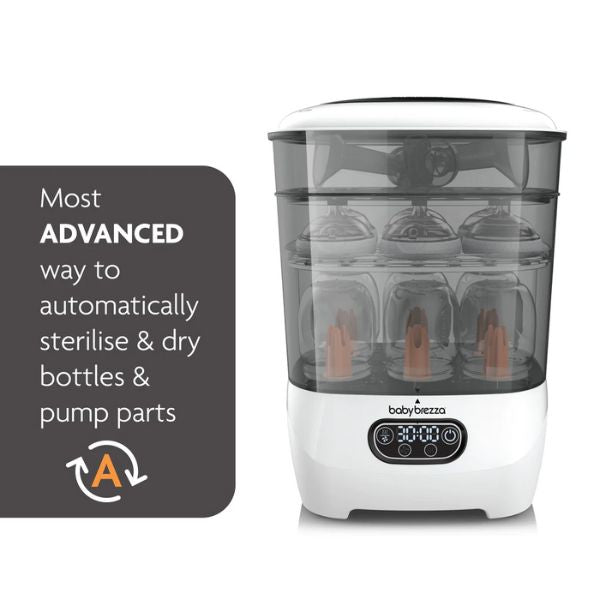 Baby Brezza Formula Pro Advanced Formula Dispenser + One Step Sterilizer Dryer Advanced Bundle