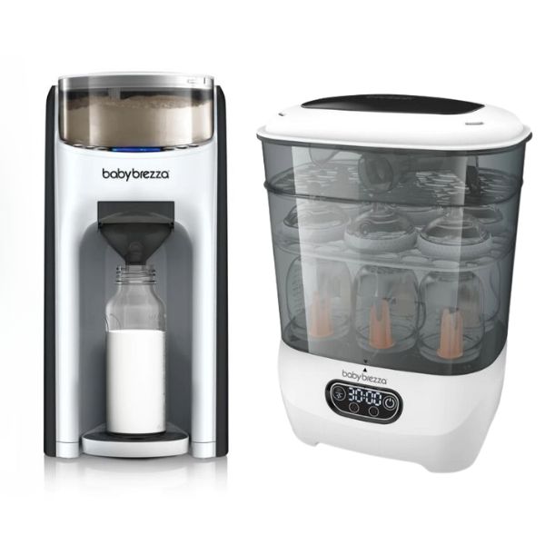 Baby Brezza Formula Pro Advanced Formula Dispenser + One Step Sterilizer Dryer Advanced Bundle