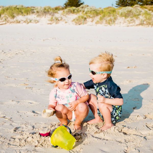Baby Banz Adventure Banz Polarized Wrap Around Sunglasses Confetti Green 0-2yrs