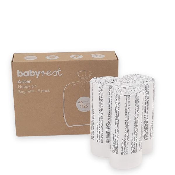 BabyRest Aster Nappy Bin Bags Refill 3 pack
