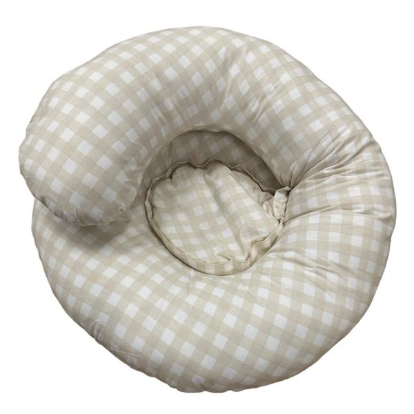 BabyStudio Body Pillow Gingham Beige