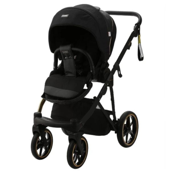 Bambini Prams Geneva Black with Black Frame LORENZO