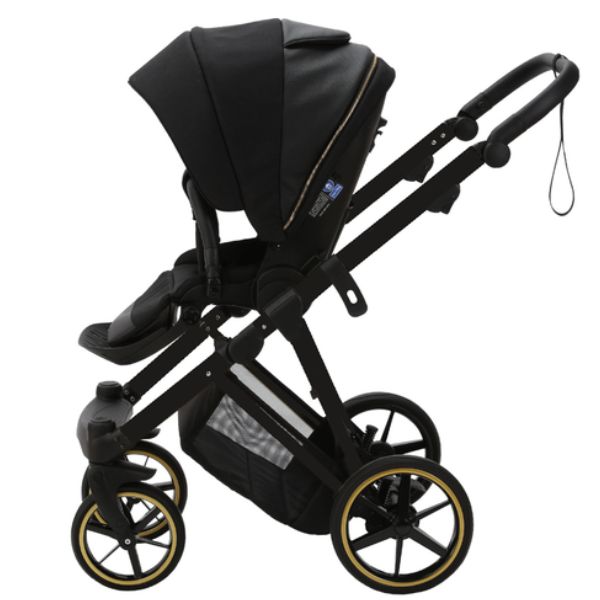 Bambini Prams Geneva Black with Black Frame LORENZO