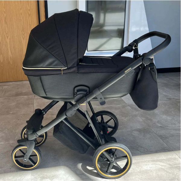 Bambini Prams Geneva Black with Black Frame LORENZO