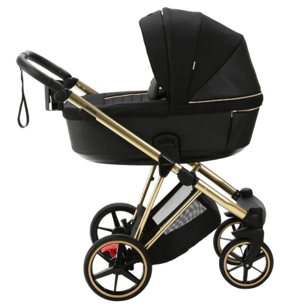 Bambini Prams Geneva Black with Gold Frame LORENZO