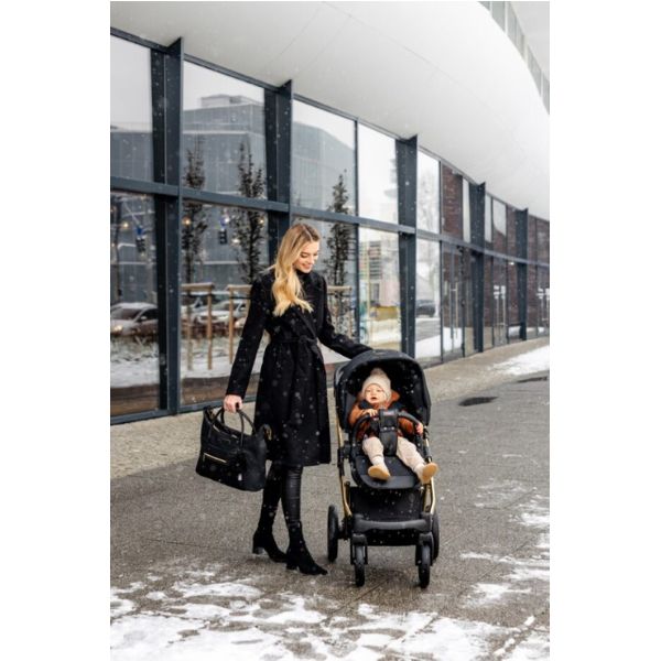 Bambini Prams Geneva Black with Gold Frame LORENZO