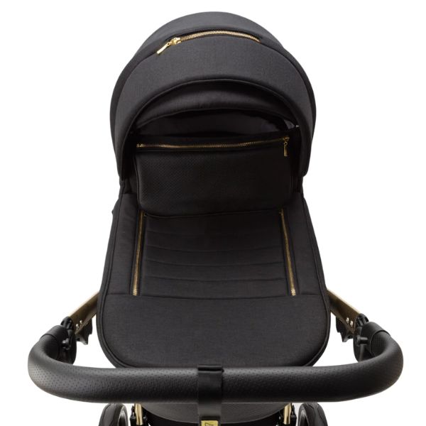 Bambini Prams Geneva Black with Gold Frame LORENZO