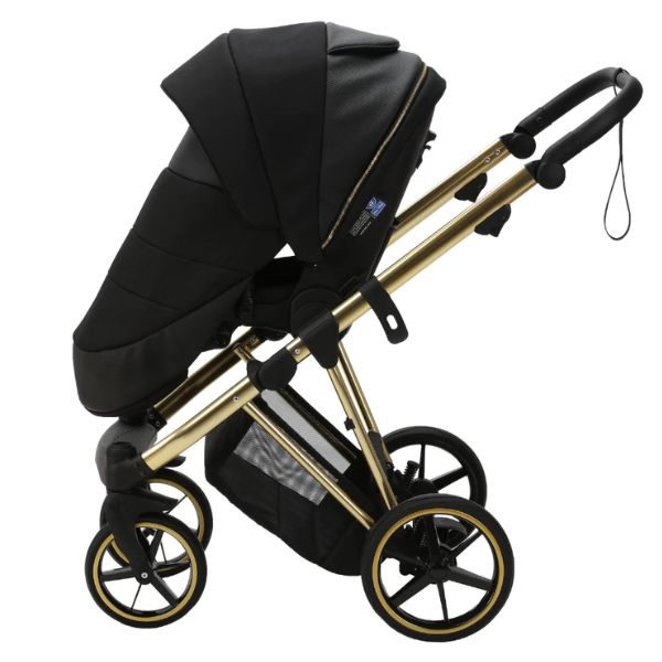 Bambini Prams Geneva Black with Gold Frame LORENZO