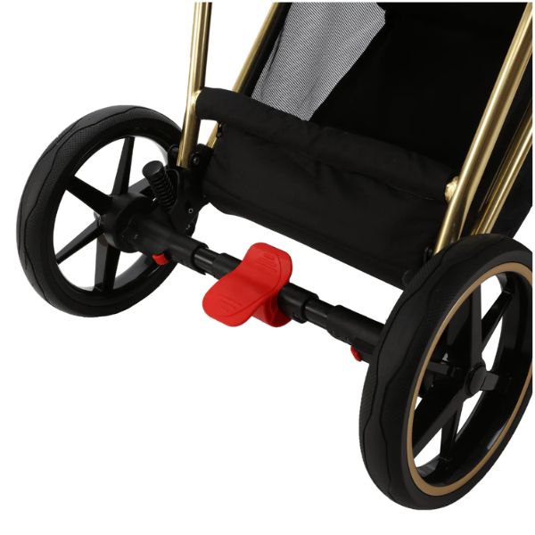Bambini Prams Geneva Black with Gold Frame LORENZO