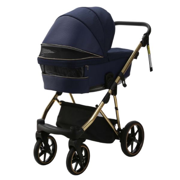 Bambini Prams Geneva Blue with Gold Frame BJORN