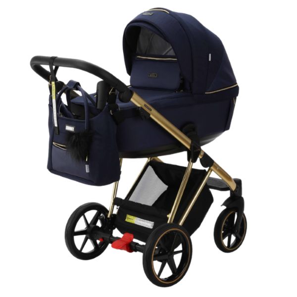 Bambini Prams Geneva Blue with Gold Frame BJORN