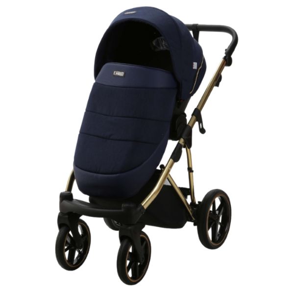 Bambini Prams Geneva Blue with Gold Frame BJORN