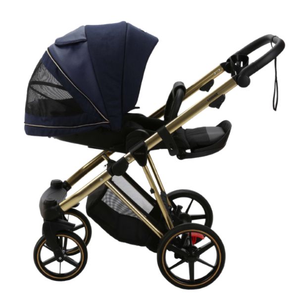 Bambini Prams Geneva Blue with Gold Frame BJORN