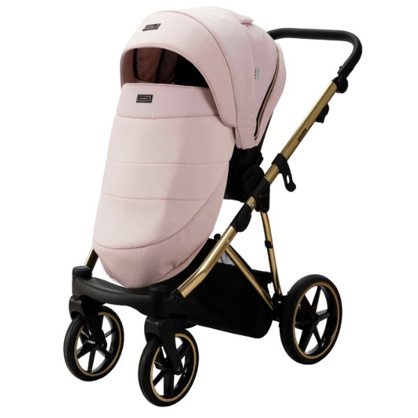 Bambini Prams Geneva Pink with Gold Frame AMELIA