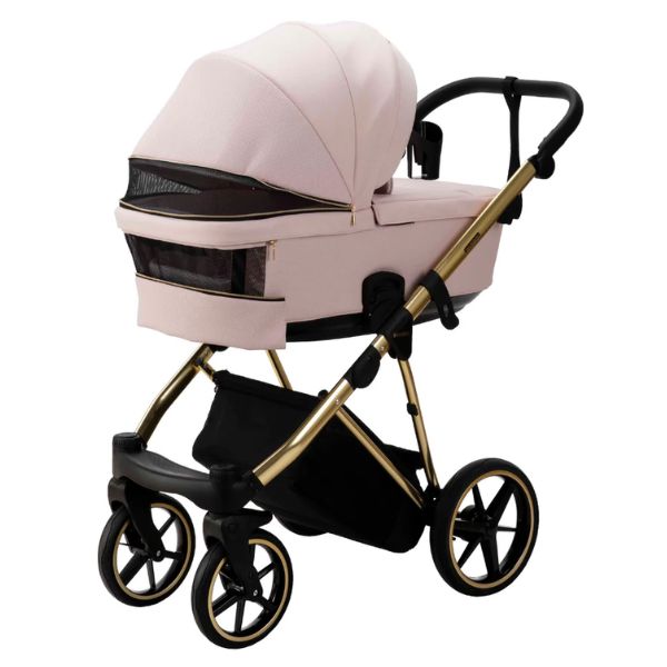 Bambini Prams Geneva Pink with Gold Frame AMELIA