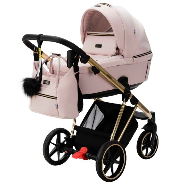 Bambini Prams Geneva Pink with Gold Frame AMELIA
