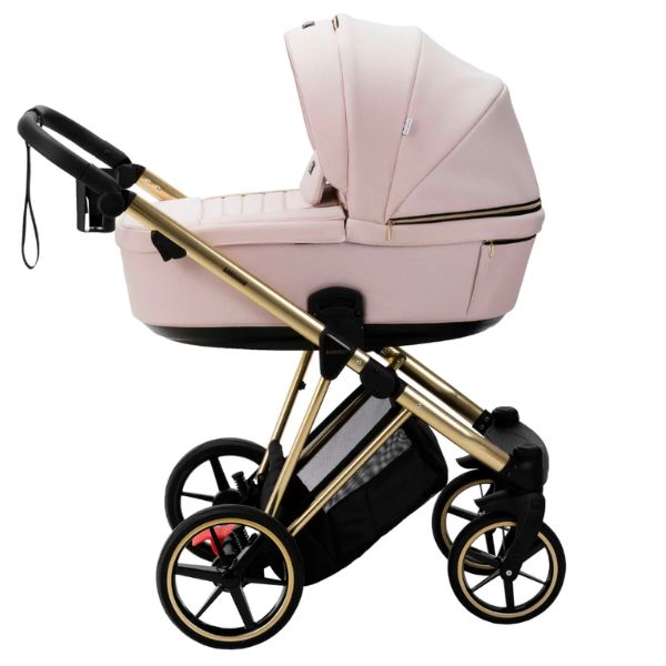 Bambini Prams Geneva Pink with Gold Frame AMELIA